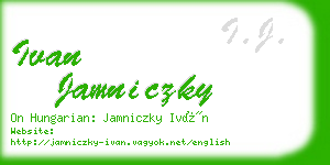 ivan jamniczky business card